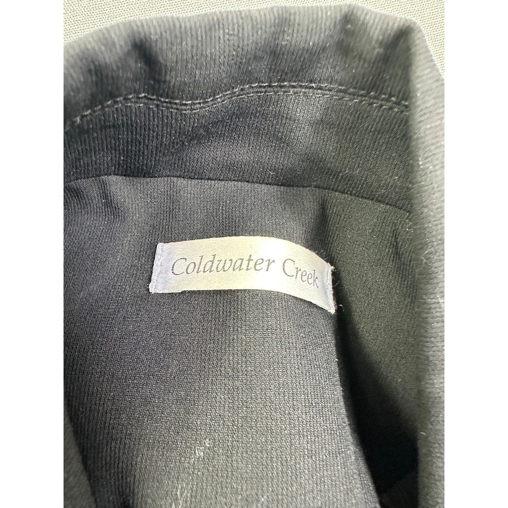 Coldwater Creek Embroidered Sleeve Black Blazer Jacket Women's Size‎ 12 - Picture 9 of 13